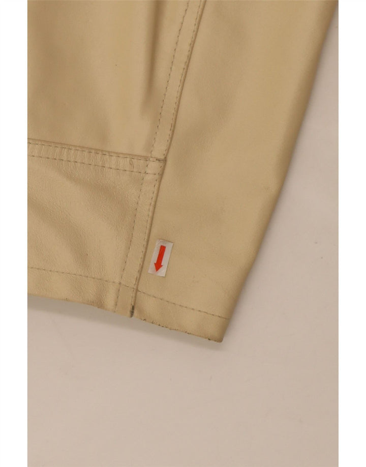 Vintage herre imiteret læderjakke UK 38 Medium Beige
