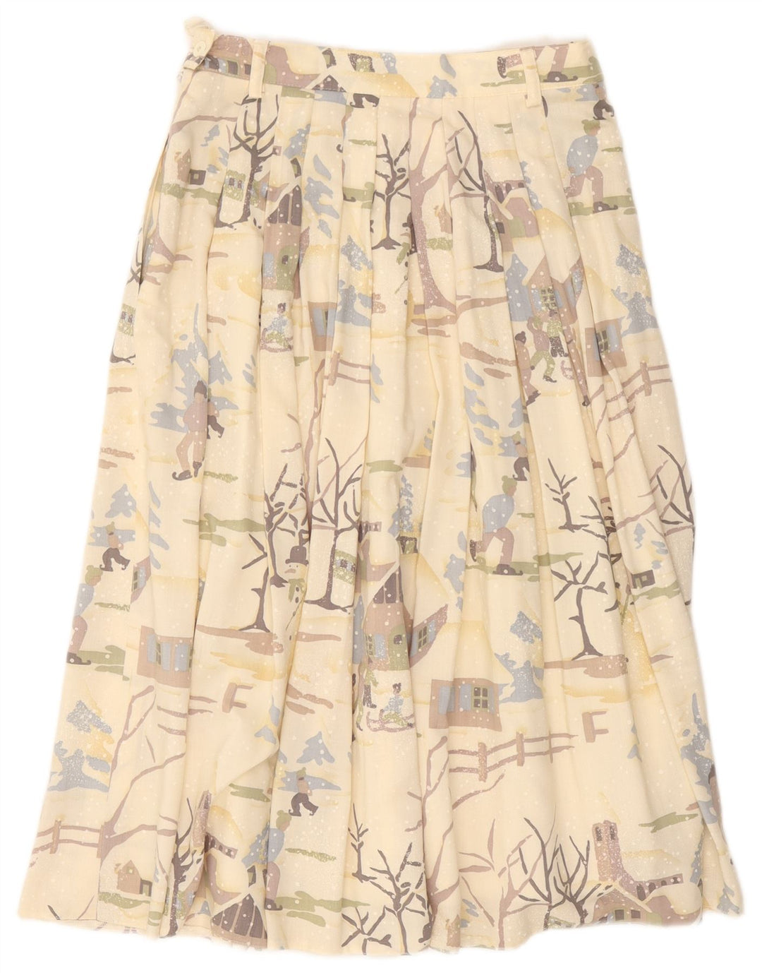 Catherine Hapfer Grafisk plisseret nederdel til kvinder EU 40 Medium W27 Beige