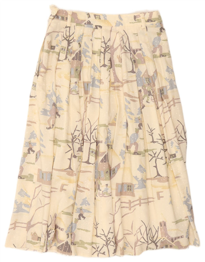 Catherine Hapfer Grafisk plisseret nederdel til kvinder EU 40 Medium W27 Beige