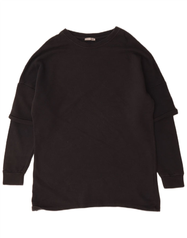 Zara Herre Sweatshirt Jumper Lille sort bomuld
