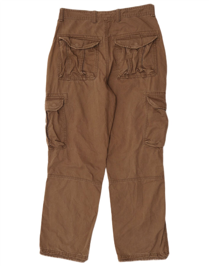 Marks & Spencer Straight Cargo bukser til mænd W30 L29 Khaki Bomuld
