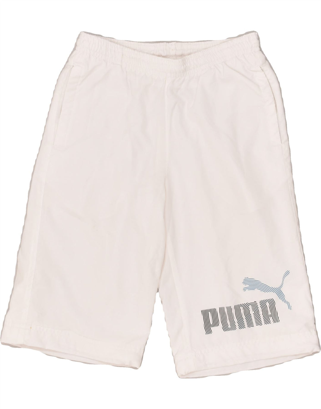 PUMA Boys Graphic Sport Shorts 7-8 Years  White Polyester | Vintage Puma | Thrift | Second-Hand Puma | Used Clothing | Messina Hembry 