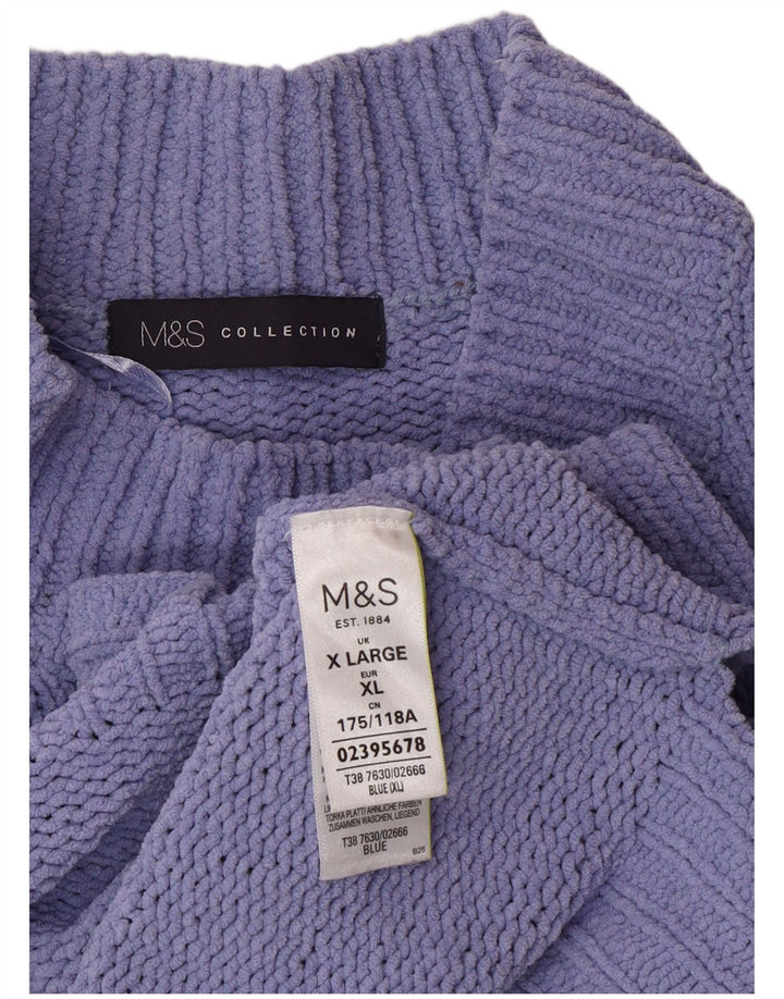 Marks & Spencer Dame Oversized Turtle Neck Jumper Sweater UK 18 XL Lilla