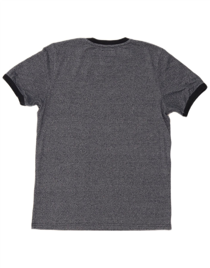 SUPERDRY Herre grafisk T-shirt Top Medium Marineblå Flecked Bomuld