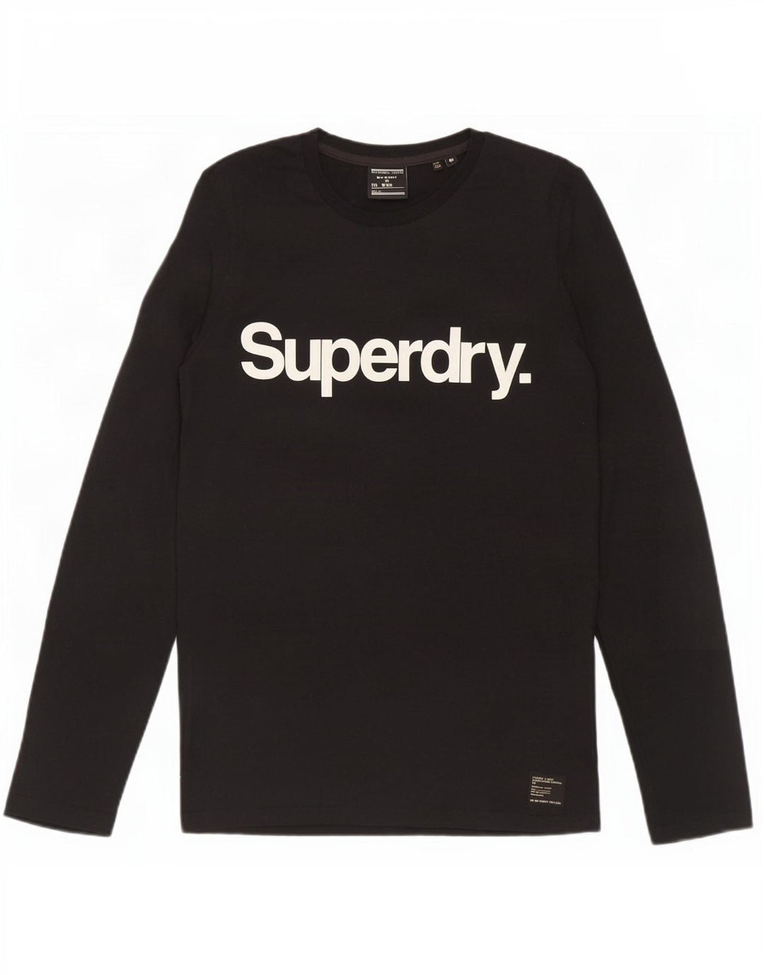 Superdry Herre grafisk top Langærmet medium sort bomuld