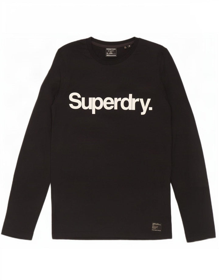 Superdry Herre grafisk top Langærmet medium sort bomuld