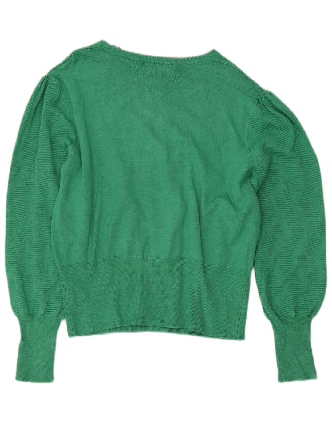 Marks & Spencer Dame Crop Boat Neck Jumper Sweater UK 14 Large Green