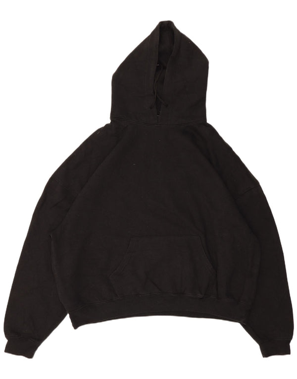 ZARA Oversized hættetrøje til kvinder UK 14 Medium Sort bomuld