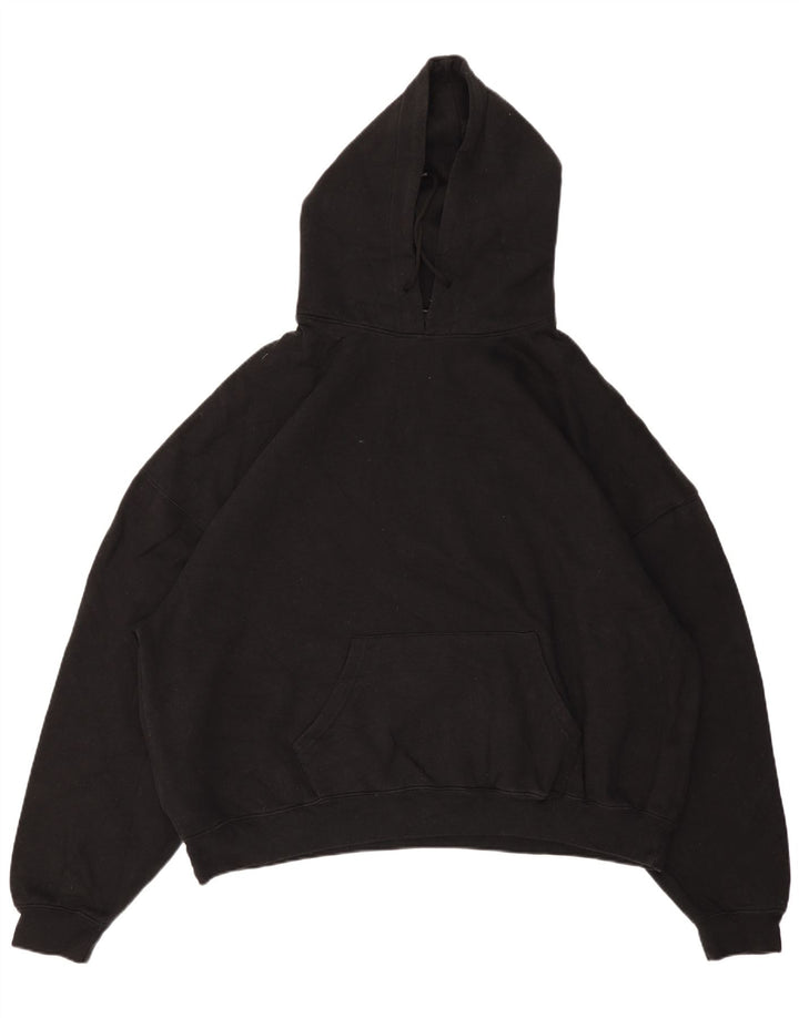 ZARA Oversized hættetrøje til kvinder UK 14 Medium Sort bomuld