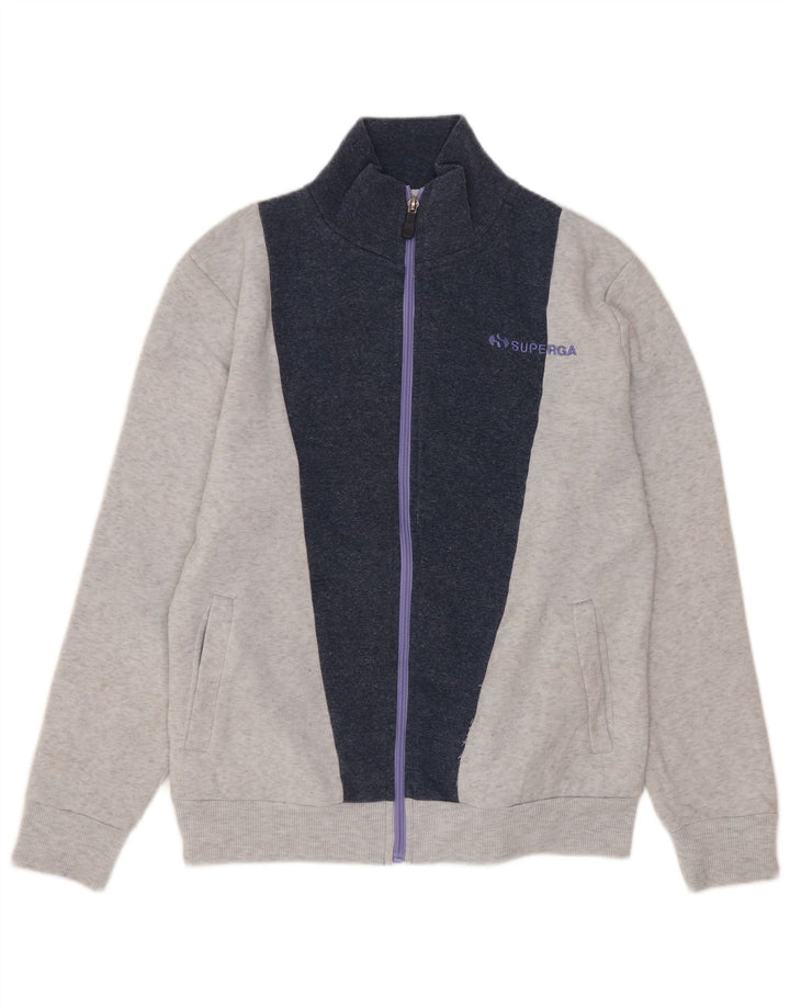 Superga Herre Regular Fit træningsdragt Topjakke Lille Grå Colourblock Sports