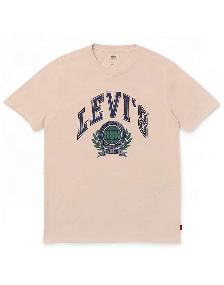 Levi's Herre grafisk T-shirt Top Stor hvid bomuld
