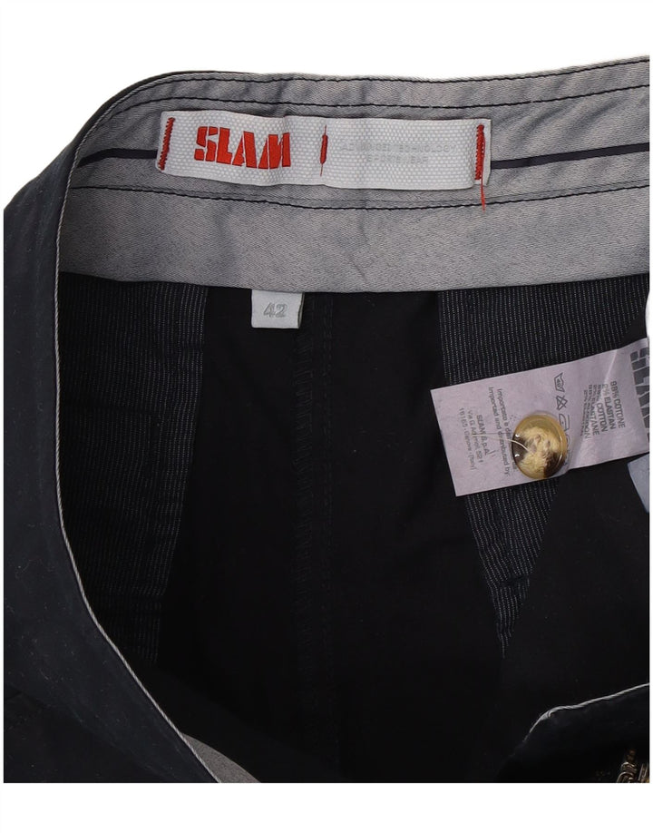 Slam Dame Chino Shorts IT 42 Medium W32 Marineblå Bomuld