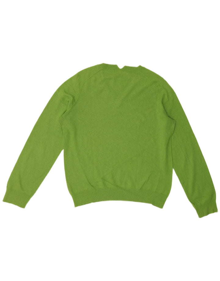 Diesel Herre V-hals sweater Stor grøn bomuld