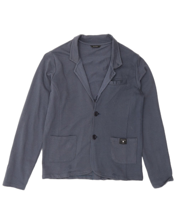 Guess Boys 2 Button Blazer Jacket 11-12 Years Blue Cotton