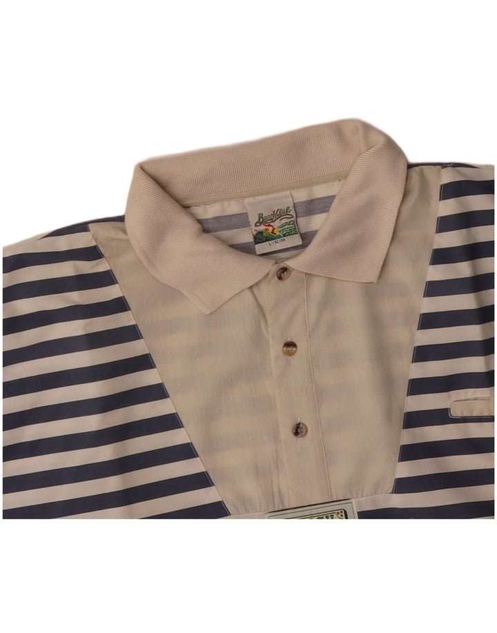 VINTAGE kortærmet herretrøje IT 52/54 Stor blå stribet