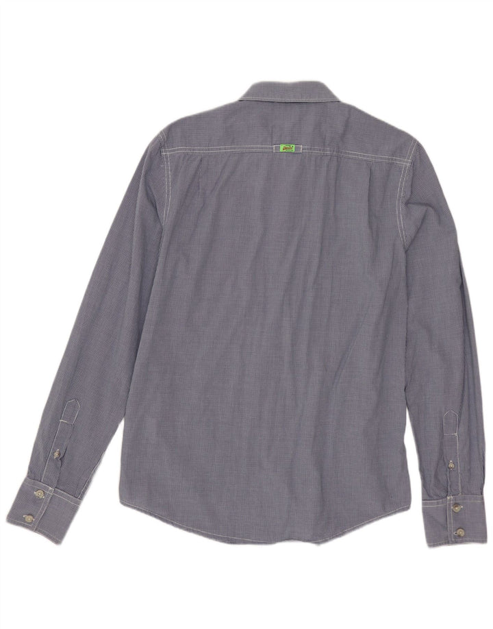 SUPERDRY Herreskjorte Medium Marineblå Gingham Bomuld