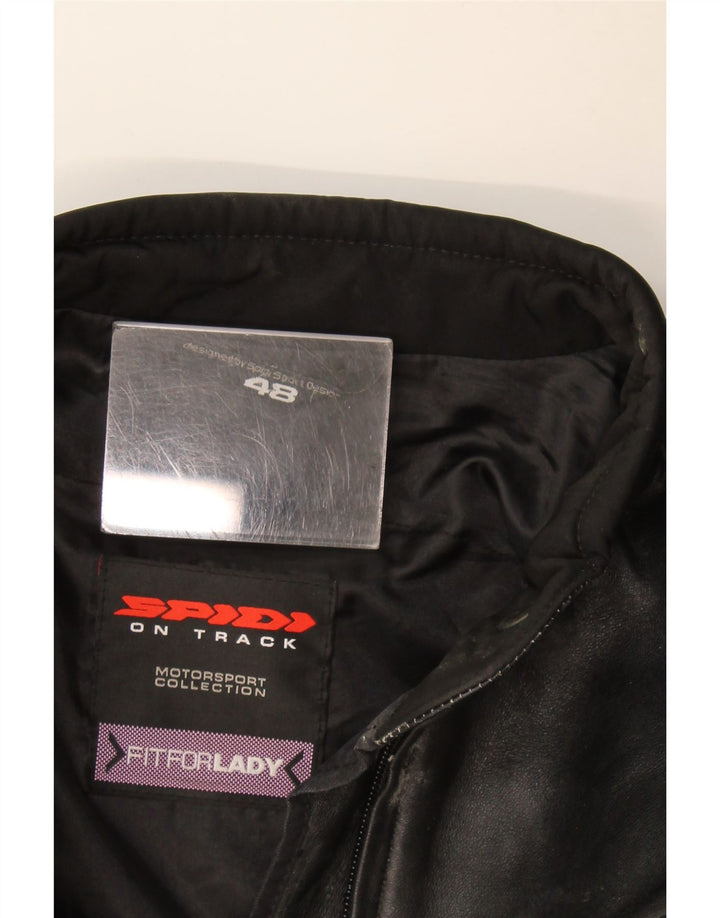 Spidi Dame Motorstyle Læder Racer Jakke IT 48 XL Sort