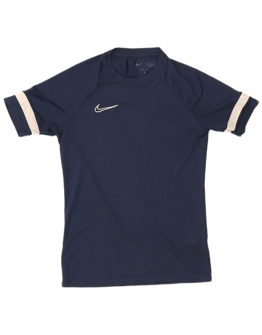 Nike Herre Dri Fit T-shirt Top Medium Marineblå Colourblock Polyester