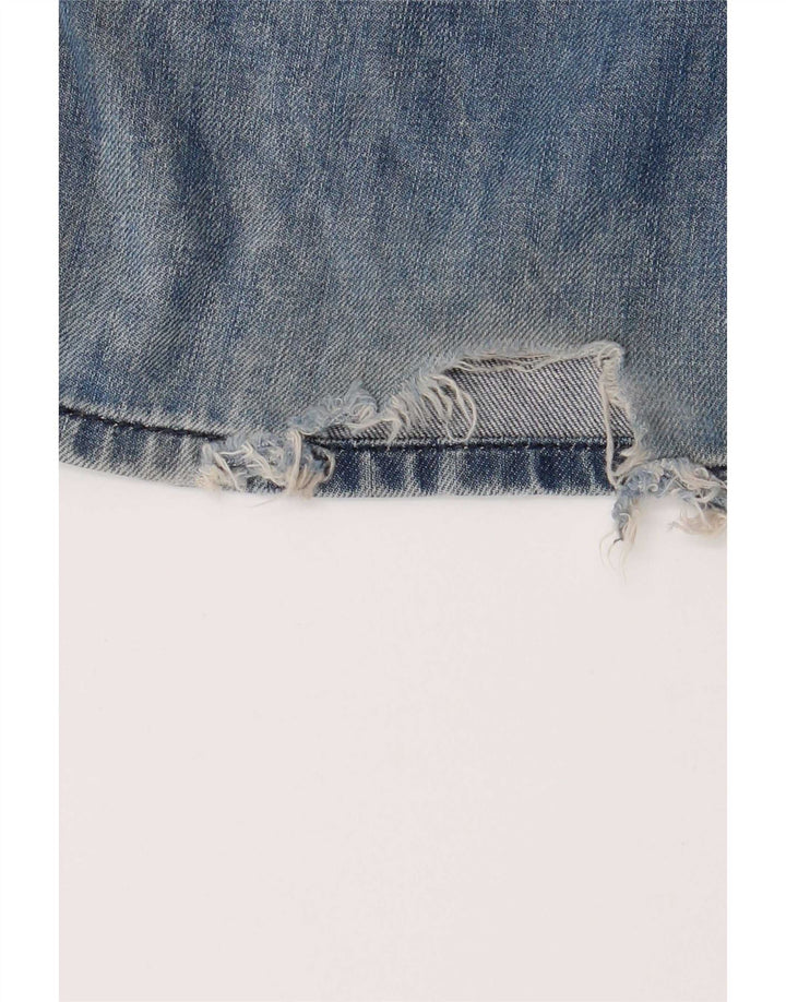 Diesel Herre Larkee Distressed Regular Straight Jeans W33 L32 Blå Bomuld