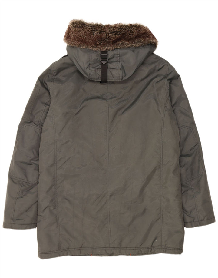 Refrigue Herre Hooded Parka Jacket UK 40 Large Grå Nylon