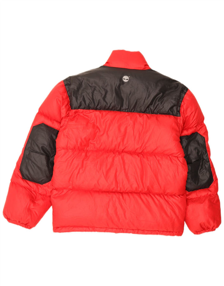 Timberland Herre Loose Fit polstret jakke UK 38 Medium Red Colourblock