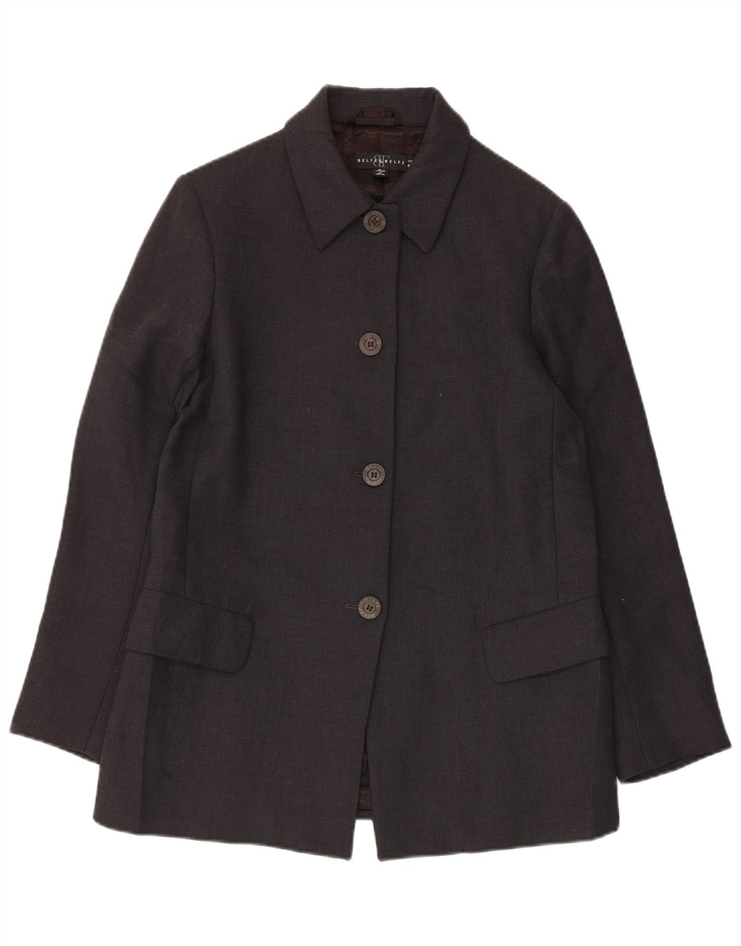 Belfe & Belfe Dame 4-knaps blazerjakke IT 40 Small Black Virgin Wool