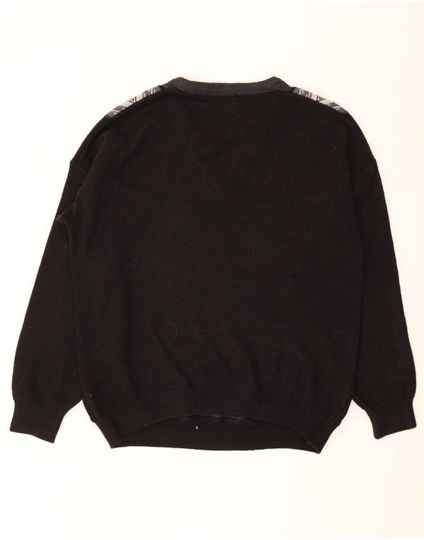 Farah Herre V-hals sweater Medium Sort Colourblock Akryl
