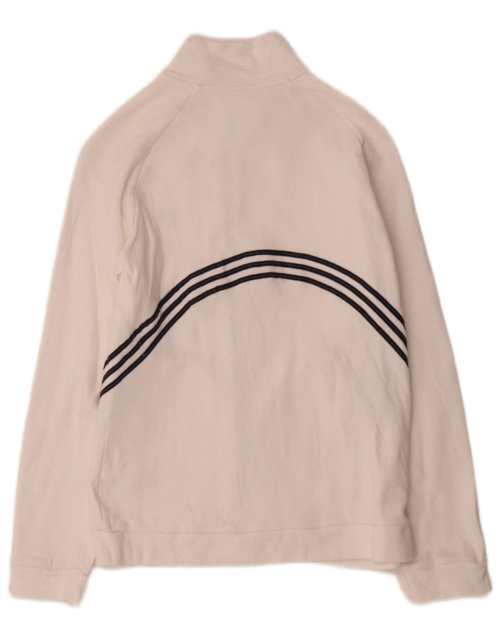 Adidas Womens Regular Fit træningsdragt Topjakke UK 12 Medium Hvidstribet
