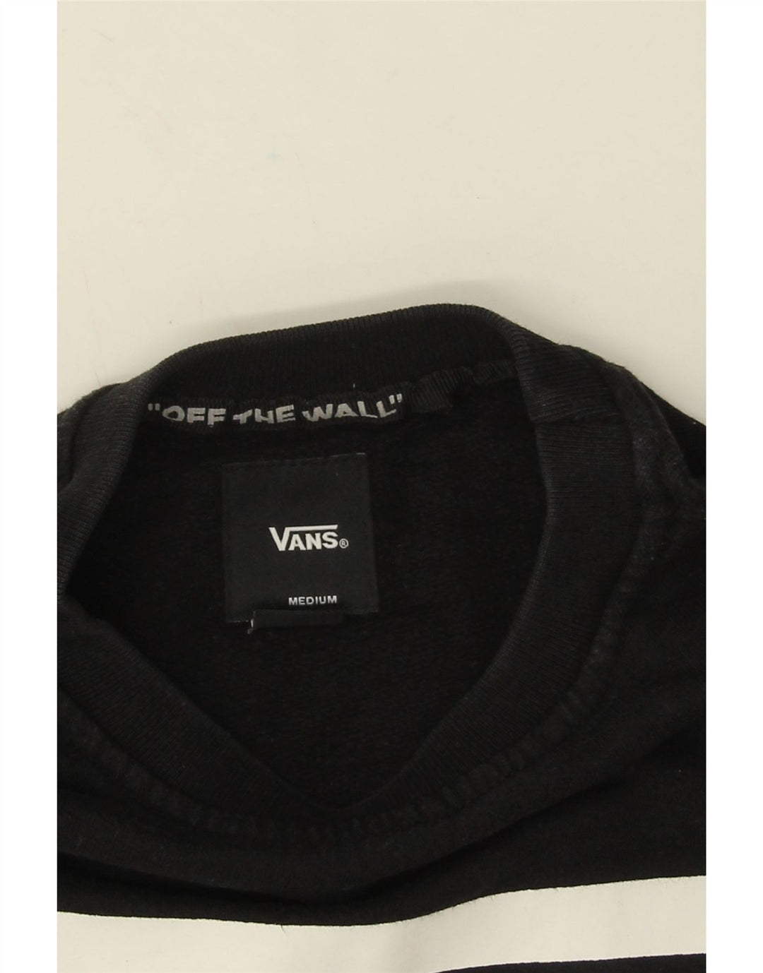 Vans Herre Grafisk Sweatshirt Jumper Medium Sort Bomuld