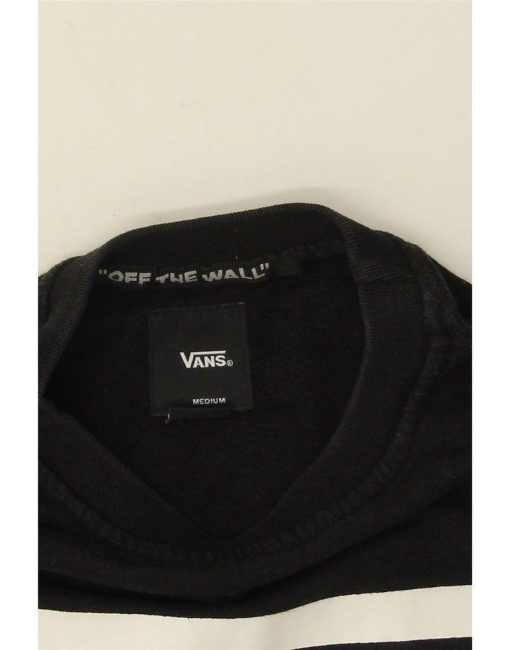Vans Herre Grafisk Sweatshirt Jumper Medium Sort Bomuld