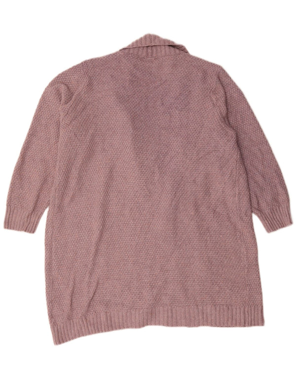 Autograph Womens Open Cardigan Sweater UK 18 XL Pink Polyester