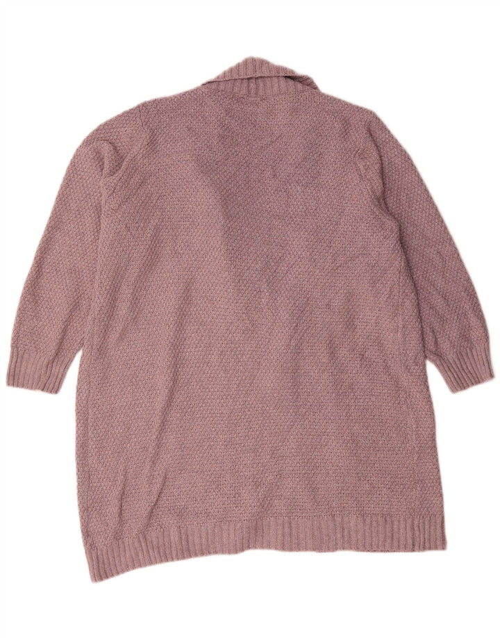 Autograph Womens Open Cardigan Sweater UK 18 XL Pink Polyester