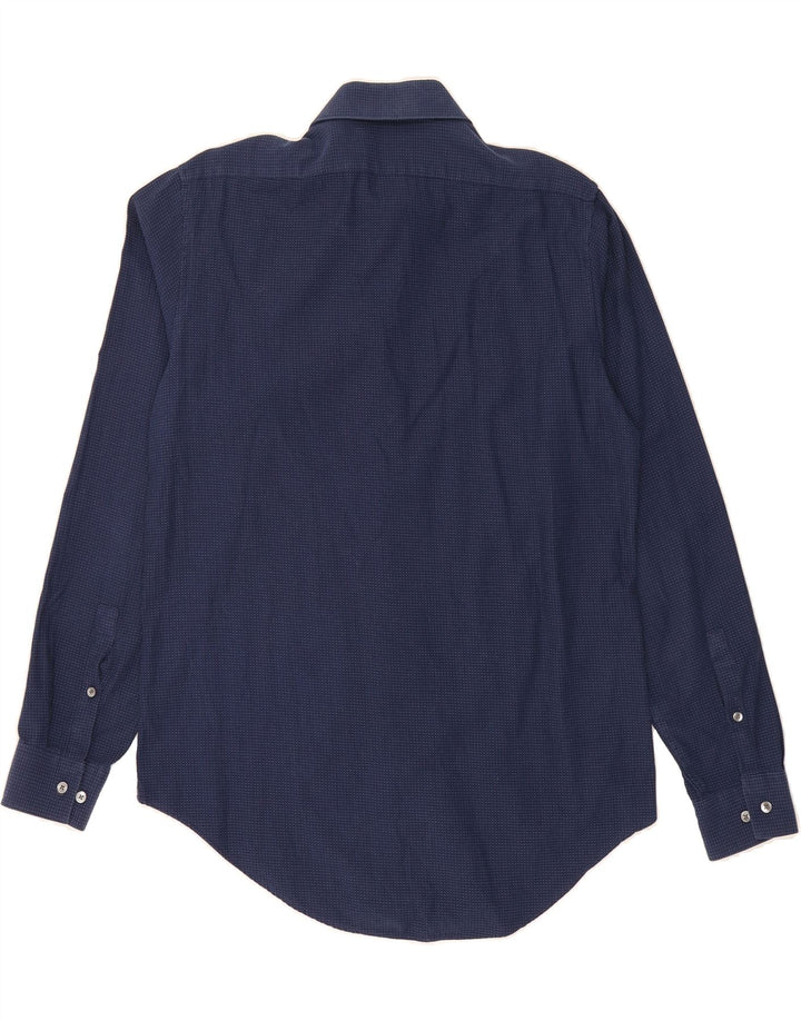 CALVIN KLEIN Mens Slim Fit Shirt Size 15 1/2 Medium Navy Blue Spotted Vintage Calvin Klein and Second-Hand Calvin Klein from Messina Hembry 