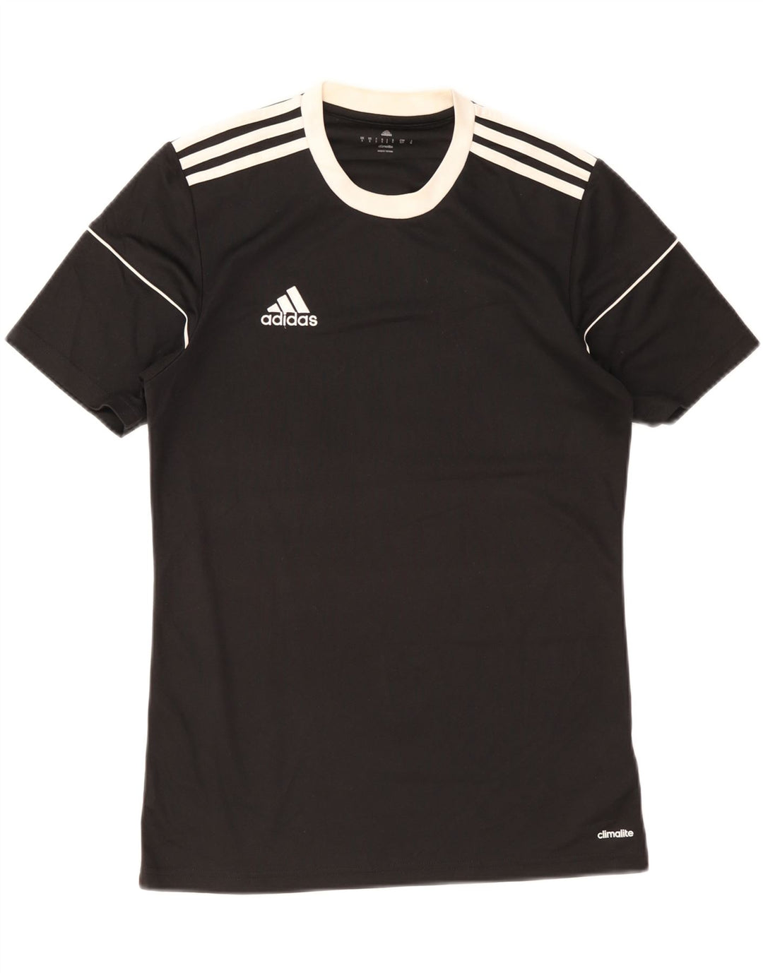 Adidas Herre Climalite T-Shirt Top Lille Sort Colourblock Polyester