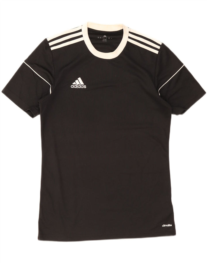 Adidas Herre Climalite T-Shirt Top Lille Sort Colourblock Polyester