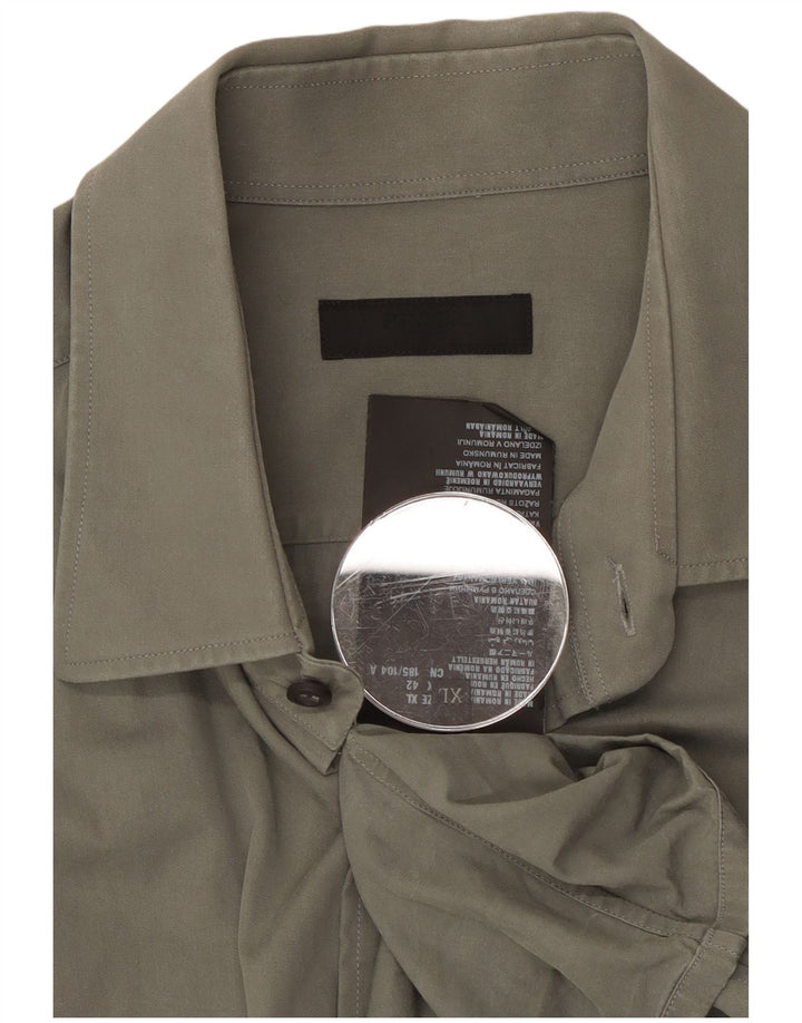 Prada herreskjorte XL Khaki Bomuld
