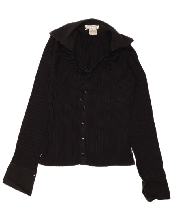 Naracamicie skjortebluse til kvinder UK 10 Lille sort polyamid