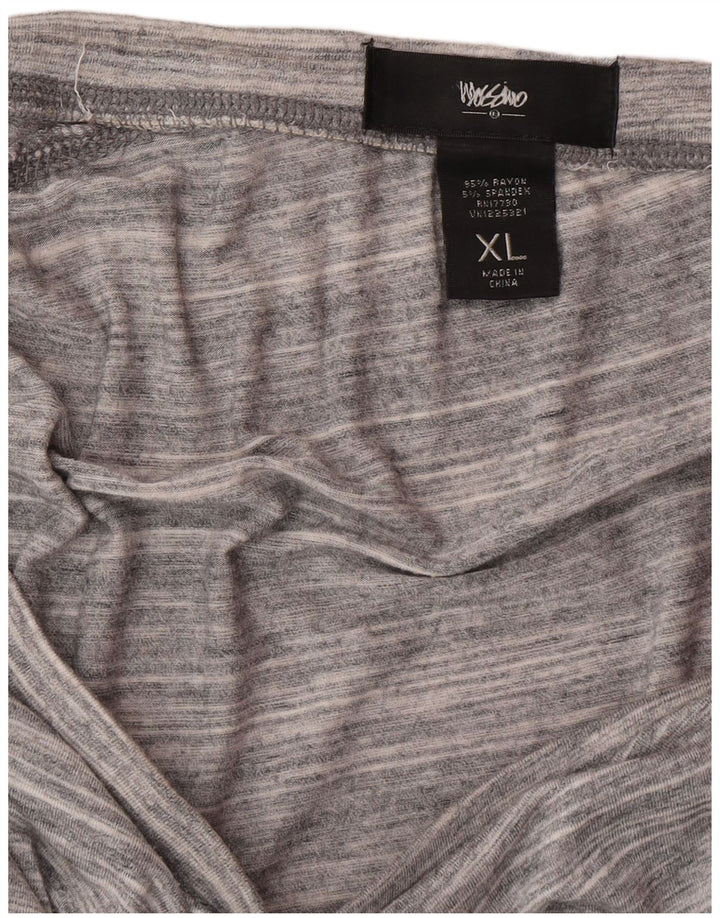MOSSIMO Dame Maxi Nederdel XL W38 Grå Nålestribet Rayon