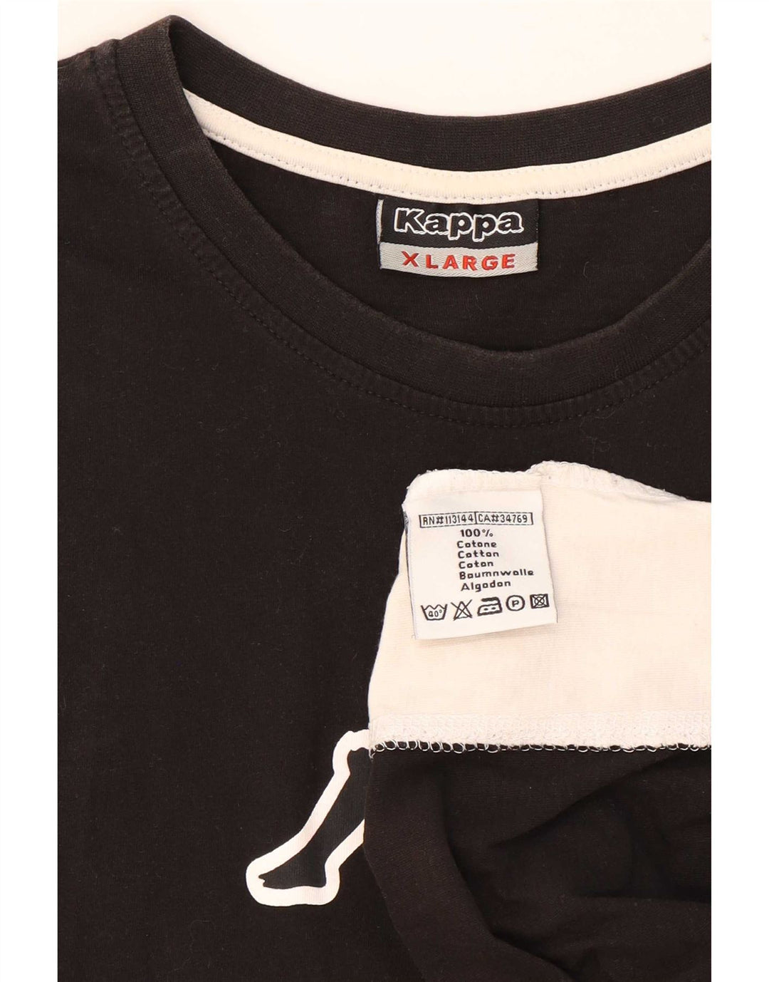 Kappa Herre Grafisk Vest Top XL Sort Colourblock Bomuld