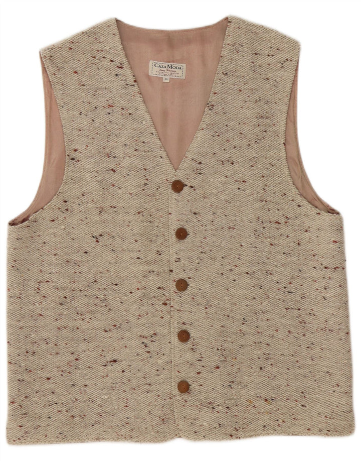 Casa Moda Herrevest XL Beige Flecked Bomuld