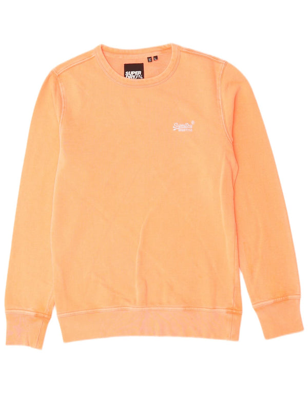 SUPERDRY Sweatshirt til mænd Stor Orange Bomuld