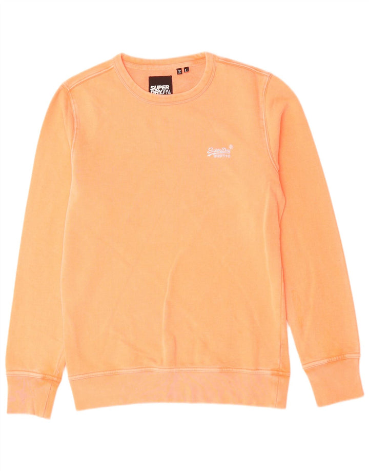 SUPERDRY Sweatshirt til mænd Stor Orange Bomuld
