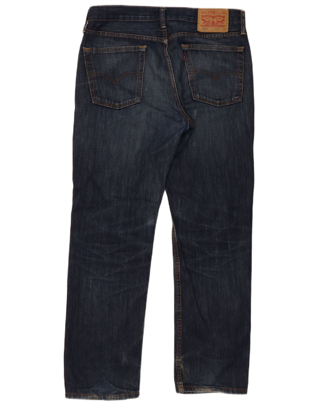 Levi's Herre 514 Straight Jeans W32 L30 Marineblå Bomuld