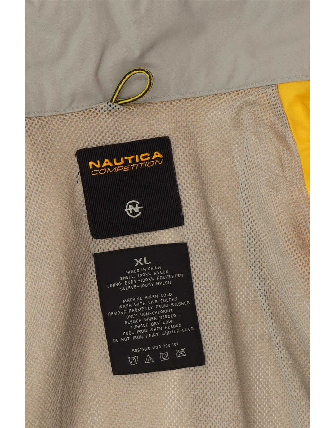 Nautica Regnjakke til mænd UK 42 XL Gul Nylon