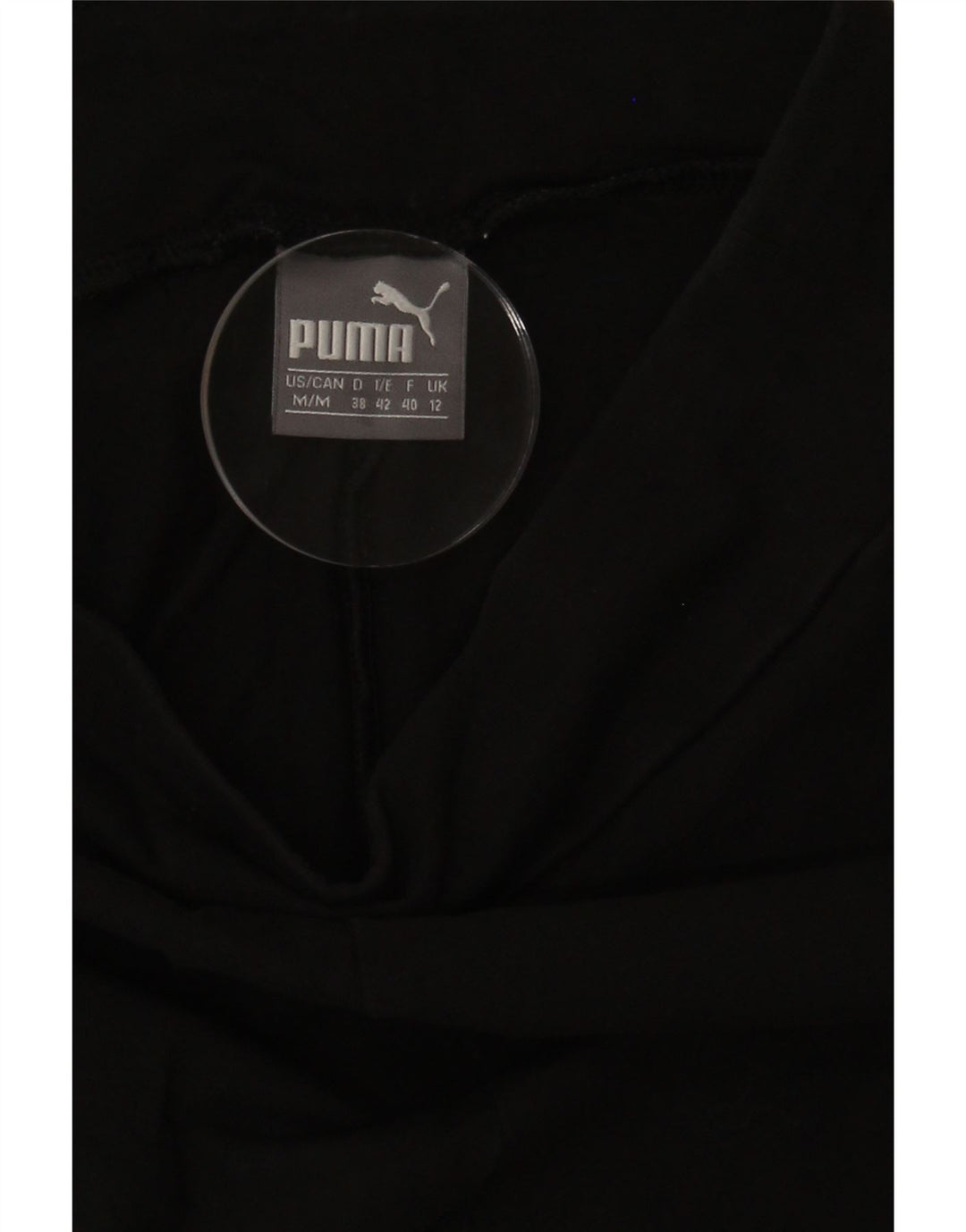 PUMA Womens Graphic Leggings UK 12 Medium Black Vintage Puma and Second-Hand Puma from Messina Hembry 