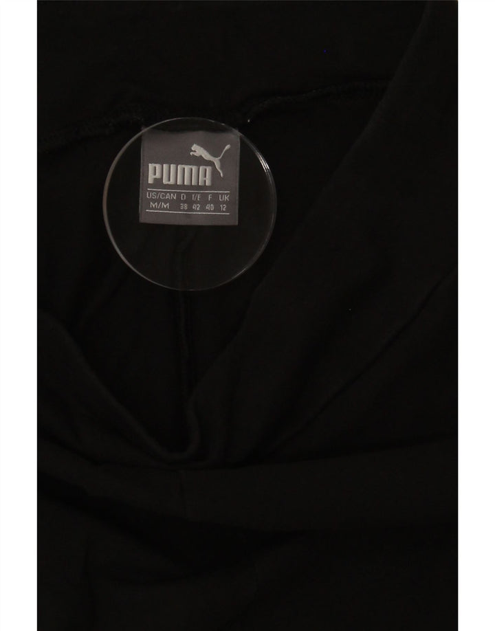 PUMA Womens Graphic Leggings UK 12 Medium Black Vintage Puma and Second-Hand Puma from Messina Hembry 