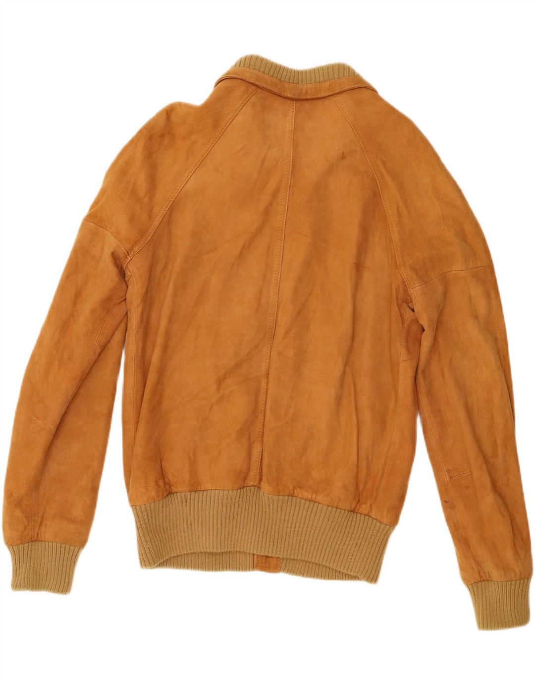 Vintage herre ruskind bomberjakke IT 54 2XL brunt læder
