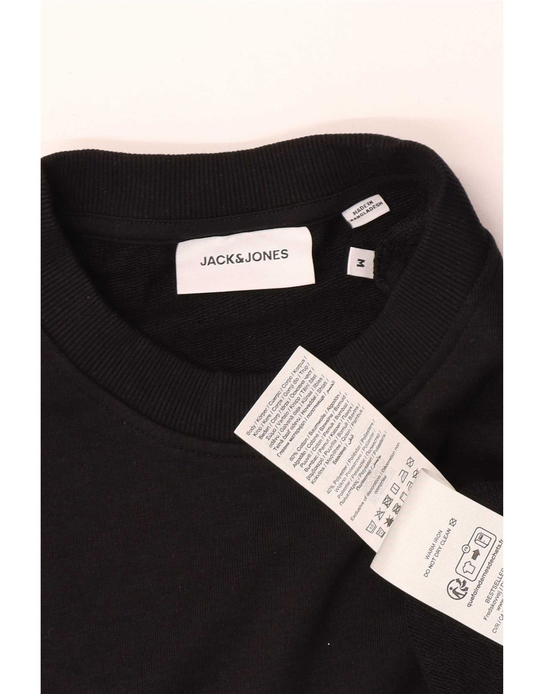 Jack & Jones Herre grafisk sweatshirt Jumper Medium Sort Bomuld