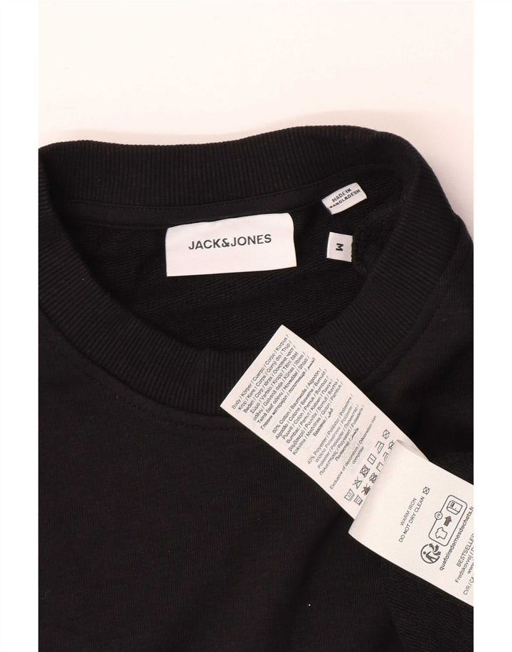 Jack & Jones Herre grafisk sweatshirt Jumper Medium Sort Bomuld