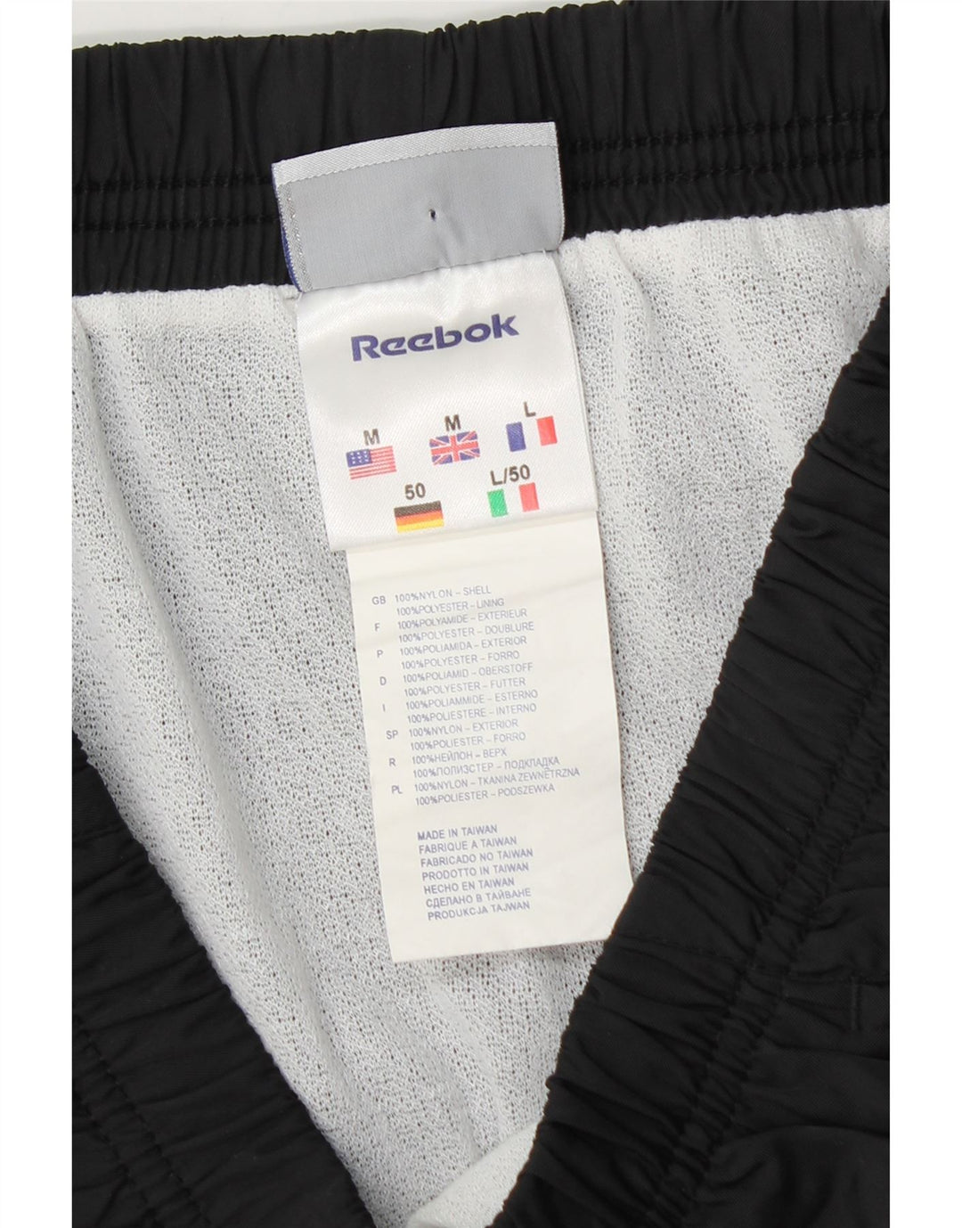 Reebok Herre Sportshorts Medium Sort Nylon